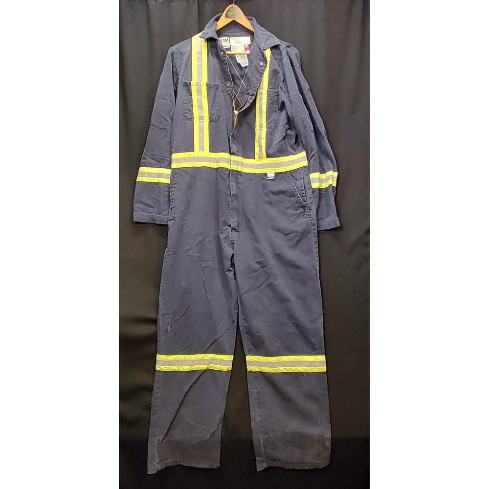 Westex UltraSoft FR Flame Resistant Coverall NavyBlue Reflective 44 REG Workwear
